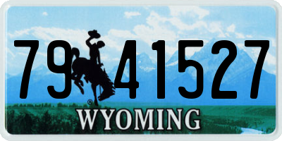 WY license plate 7941527
