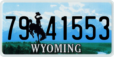 WY license plate 7941553