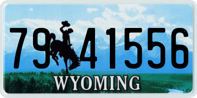 WY license plate 7941556