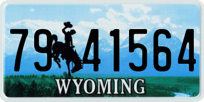 WY license plate 7941564
