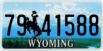 WY license plate 7941588