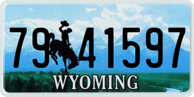 WY license plate 7941597