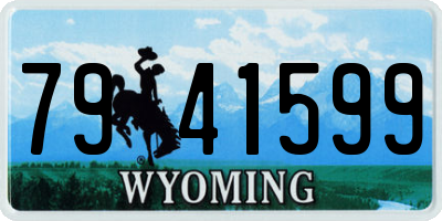 WY license plate 7941599