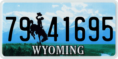 WY license plate 7941695