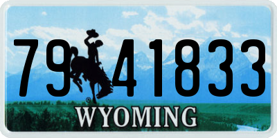 WY license plate 7941833