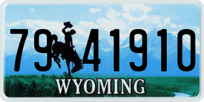 WY license plate 7941910