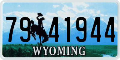 WY license plate 7941944
