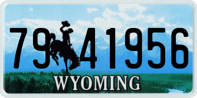 WY license plate 7941956