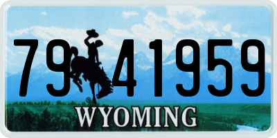 WY license plate 7941959