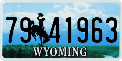 WY license plate 7941963