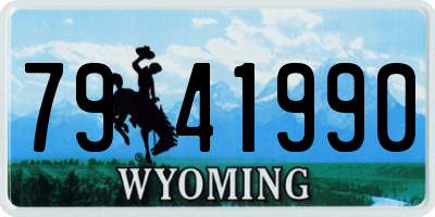 WY license plate 7941990