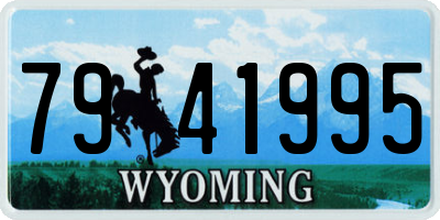 WY license plate 7941995