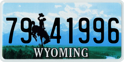 WY license plate 7941996