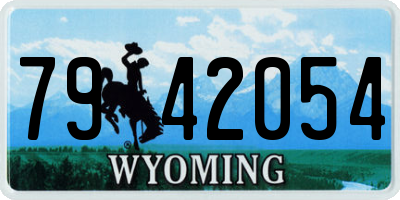 WY license plate 7942054