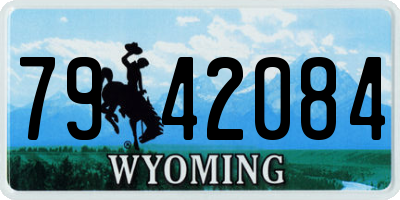 WY license plate 7942084