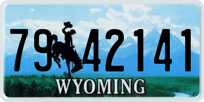 WY license plate 7942141