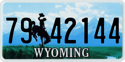 WY license plate 7942144