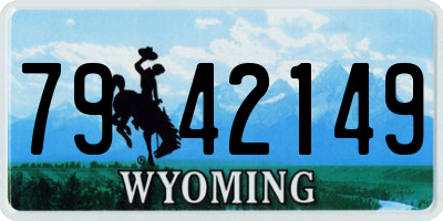 WY license plate 7942149