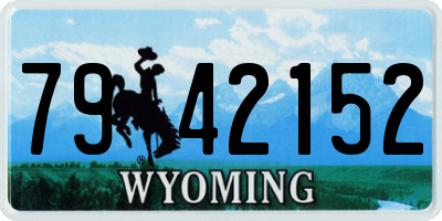 WY license plate 7942152