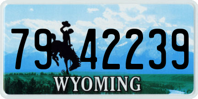 WY license plate 7942239