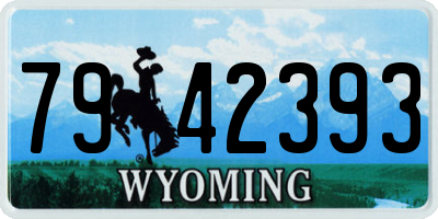 WY license plate 7942393