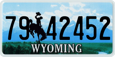 WY license plate 7942452