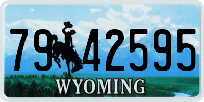 WY license plate 7942595