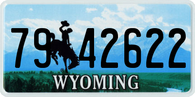 WY license plate 7942622