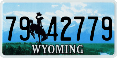 WY license plate 7942779
