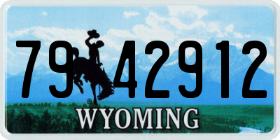 WY license plate 7942912