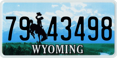 WY license plate 7943498