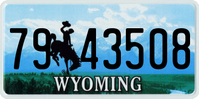 WY license plate 7943508