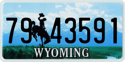 WY license plate 7943591