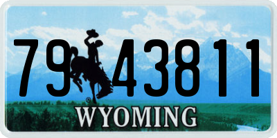 WY license plate 7943811