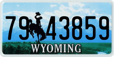 WY license plate 7943859