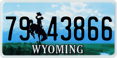 WY license plate 7943866