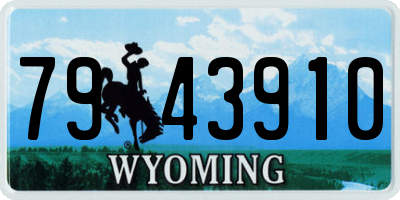 WY license plate 7943910