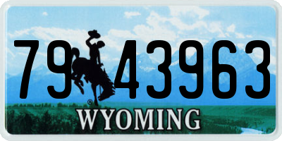 WY license plate 7943963