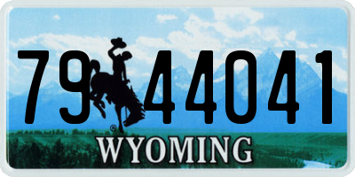 WY license plate 7944041