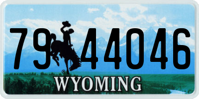 WY license plate 7944046