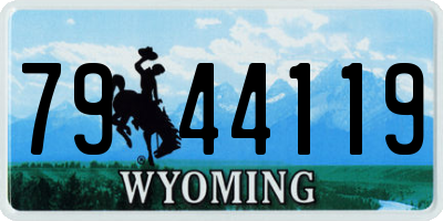 WY license plate 7944119