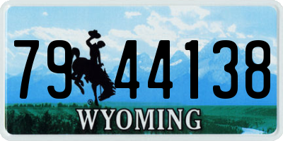 WY license plate 7944138