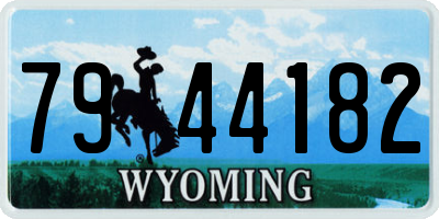 WY license plate 7944182