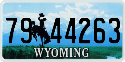 WY license plate 7944263