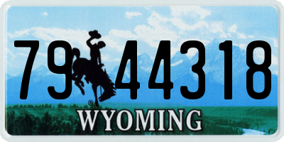 WY license plate 7944318