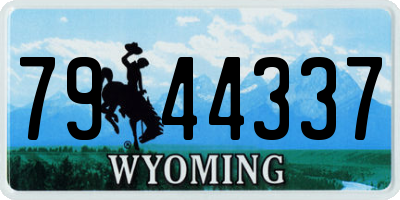 WY license plate 7944337