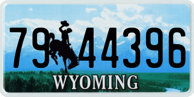 WY license plate 7944396
