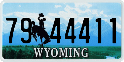 WY license plate 7944411