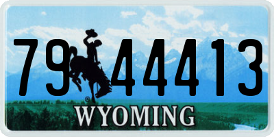 WY license plate 7944413