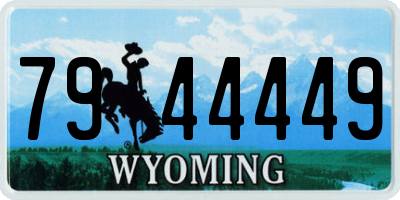 WY license plate 7944449